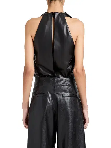 Proenza Schouler Women's Iza Leather Top - Black | Thumbnail 5 Proenza Schouler Women's Iza Leather Top - Black | Thumbnail 5
