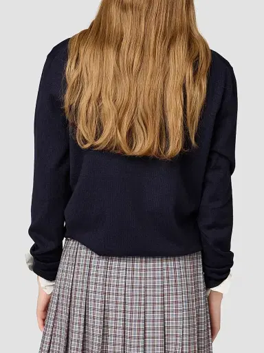 Miu Miu Women's Wool Knit Polo Shirt - Blue - Size 12 | Thumbnail 4 Miu Miu Women's Wool Knit Polo Shirt - Blue - Size 12 | Thumbnail 4