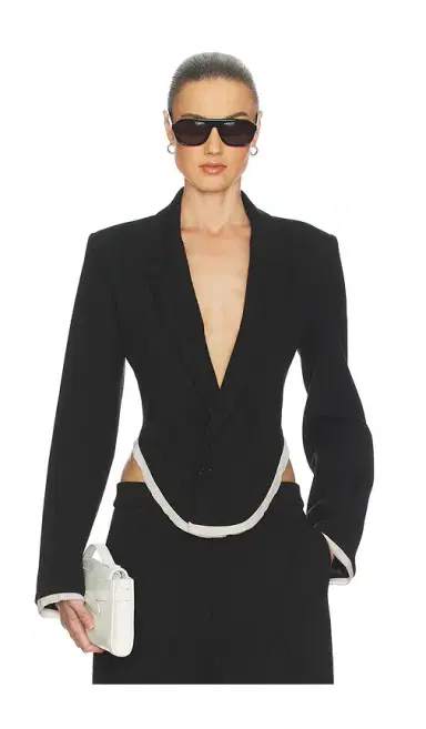 Helsa Devereux Blazer With Chiffon Edge | Thumbnail 1 Helsa Devereux Blazer With Chiffon Edge | Thumbnail 1