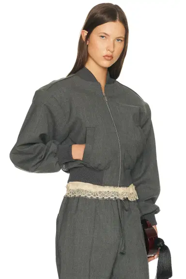 Helsa Wool Blend Bomber Jacket | Thumbnail 4 Helsa Wool Blend Bomber Jacket | Thumbnail 4