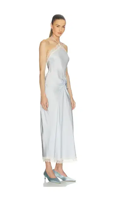 Helsa Viscose Satin Dress With Lace | Thumbnail 2 Helsa Viscose Satin Dress With Lace | Thumbnail 2