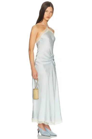 Helsa Viscose Satin Dress With Lace | Thumbnail 4 Helsa Viscose Satin Dress With Lace | Thumbnail 4