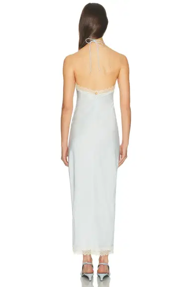 Helsa Viscose Satin Dress With Lace | Thumbnail 5 Helsa Viscose Satin Dress With Lace | Thumbnail 5