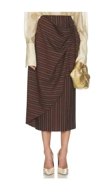 Helsa Stripe Twill Blanket Skirt | Thumbnail 1 Helsa Stripe Twill Blanket Skirt | Thumbnail 1