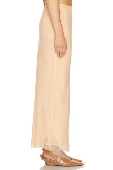 Helsa Viscose Satin Slip Skirt With Lace | Thumbnail 5 Helsa Viscose Satin Slip Skirt With Lace | Thumbnail 5