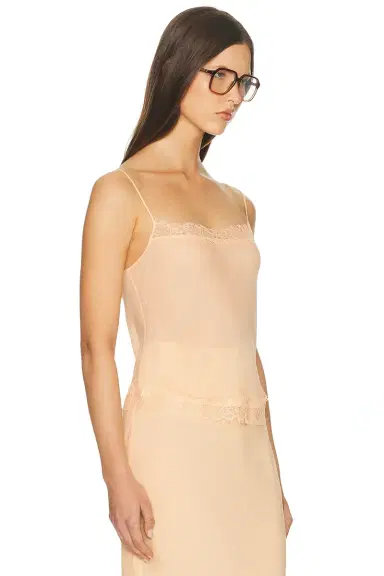 Helsa Viscose Satin Cami With Lace | Thumbnail 4 Helsa Viscose Satin Cami With Lace | Thumbnail 4