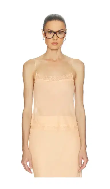 Helsa Viscose Satin Cami With Lace | Thumbnail 1 Helsa Viscose Satin Cami With Lace | Thumbnail 1