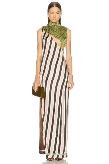 Jean Paul Gaultier Patchwork Long Sleeveless Dress | Thumbnail 2 Jean Paul Gaultier Patchwork Long Sleeveless Dress | Thumbnail 2