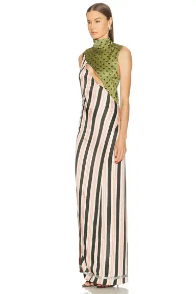 Jean Paul Gaultier Patchwork Long Sleeveless Dress | Thumbnail 4 Jean Paul Gaultier Patchwork Long Sleeveless Dress | Thumbnail 4