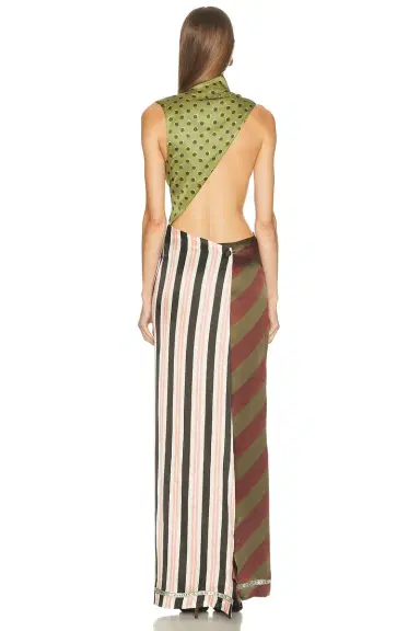 Jean Paul Gaultier Patchwork Long Sleeveless Dress | Thumbnail 5 Jean Paul Gaultier Patchwork Long Sleeveless Dress | Thumbnail 5