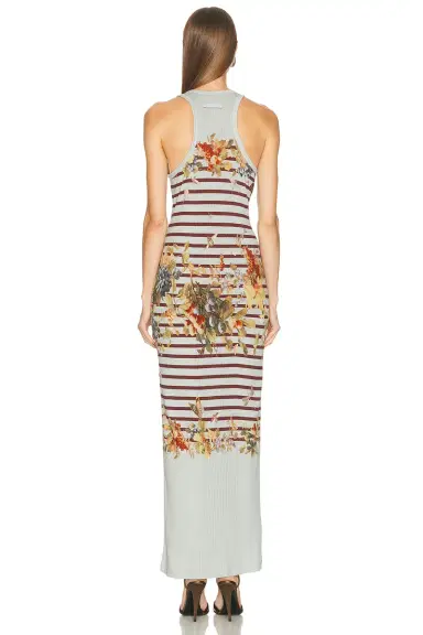 Jean Paul Gaultier Cotton Ribbed Printed Marini?re Grape Long Dress | Thumbnail 3 Jean Paul Gaultier Cotton Ribbed Printed Marini?re Grape Long Dress | Thumbnail 3