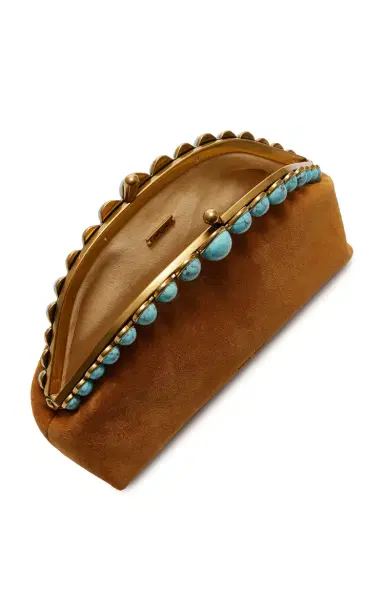 Cult Gaia Una Suede Clutch | Thumbnail 6 Cult Gaia Una Suede Clutch | Thumbnail 6