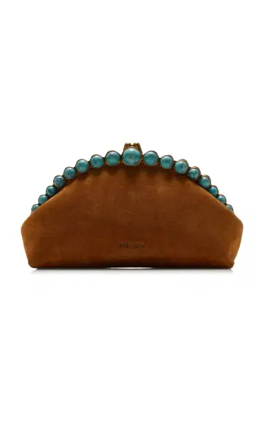 Cult Gaia Una Suede Clutch | Thumbnail 1 Cult Gaia Una Suede Clutch | Thumbnail 1
