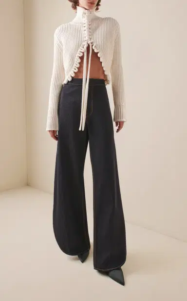 ALAÏA High-Rise Wool Barrel-Leg Pants | Thumbnail 2 ALAÏA High-Rise Wool Barrel-Leg Pants | Thumbnail 2