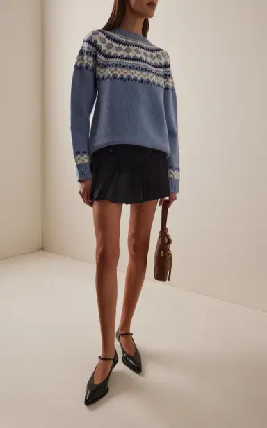 Miu Miu Fairisle Wool Sweater | Thumbnail 2 Miu Miu Fairisle Wool Sweater | Thumbnail 2