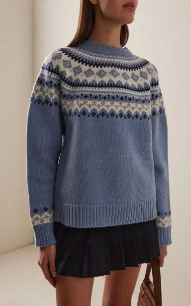 Miu Miu Fairisle Wool Sweater | Thumbnail 3 Miu Miu Fairisle Wool Sweater | Thumbnail 3