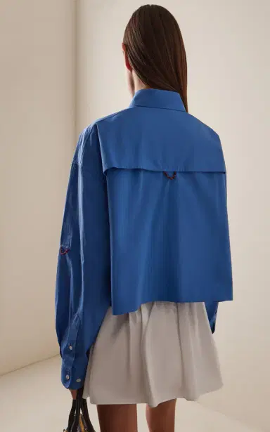 Miu Miu Cotton-Poplin Shirt Jacket | Thumbnail 4 Miu Miu Cotton-Poplin Shirt Jacket | Thumbnail 4