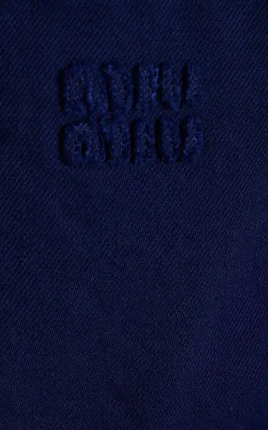 Miu Miu Cotton Gabardine Mini Dress | Thumbnail 7 Miu Miu Cotton Gabardine Mini Dress | Thumbnail 7