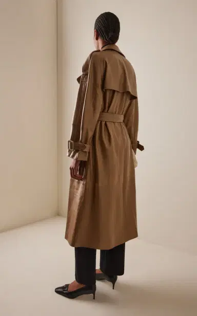 Nour Hammour Claudia Leather Trench Coat | Thumbnail 4 Nour Hammour Claudia Leather Trench Coat | Thumbnail 4
