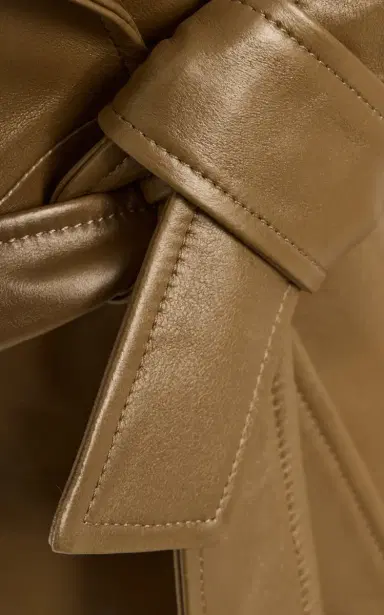 Nour Hammour Claudia Leather Trench Coat | Thumbnail 5 Nour Hammour Claudia Leather Trench Coat | Thumbnail 5