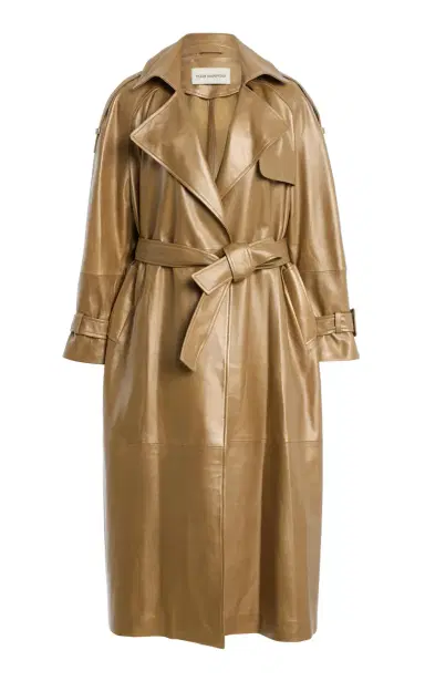Nour Hammour Claudia Leather Trench Coat | Thumbnail 6 Nour Hammour Claudia Leather Trench Coat | Thumbnail 6