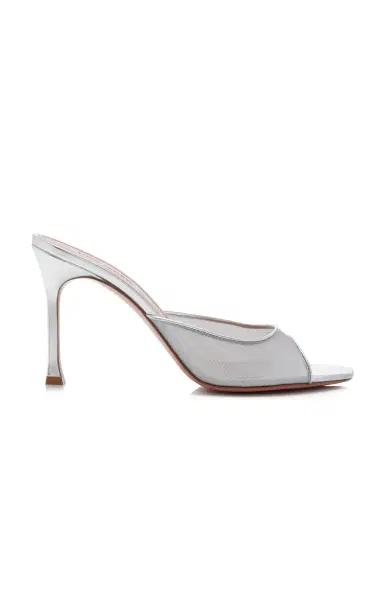 Amina Muaddi Alexa Mesh Mules | Thumbnail 1 Amina Muaddi Alexa Mesh Mules | Thumbnail 1