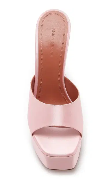 Amina Muaddi Dalida Satin Platform Mules | Thumbnail 3 Amina Muaddi Dalida Satin Platform Mules | Thumbnail 3