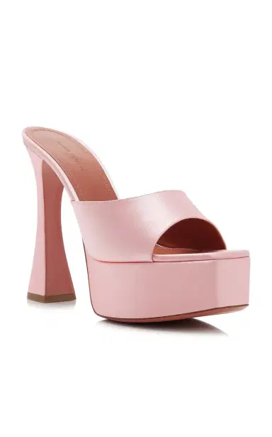 Amina Muaddi Dalida Satin Platform Mules | Thumbnail 4 Amina Muaddi Dalida Satin Platform Mules | Thumbnail 4