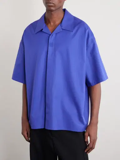 Loewe Camp-Collar Logo-Embroidered Cotton-Twill Shirt - Men | Thumbnail 3 Loewe Camp-Collar Logo-Embroidered Cotton-Twill Shirt - Men | Thumbnail 3