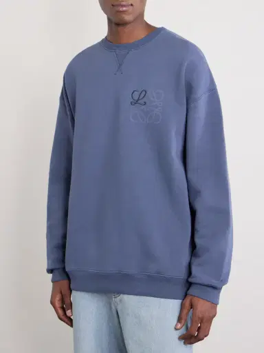 Loewe Logo-Embroidered Printed Cotton-Jersey Sweatshirt - Men | Thumbnail 3 Loewe Logo-Embroidered Printed Cotton-Jersey Sweatshirt - Men | Thumbnail 3