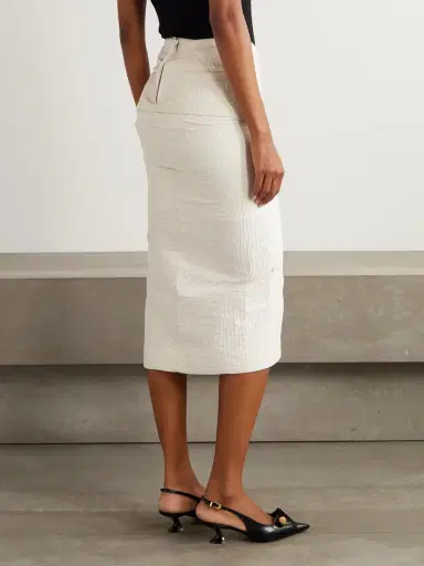 Lanvin Draped Satin-jacquard Midi Skirt | Thumbnail 4 Lanvin Draped Satin-jacquard Midi Skirt | Thumbnail 4