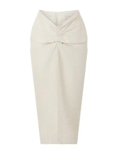 Lanvin Draped Satin-jacquard Midi Skirt | Thumbnail 1 Lanvin Draped Satin-jacquard Midi Skirt | Thumbnail 1