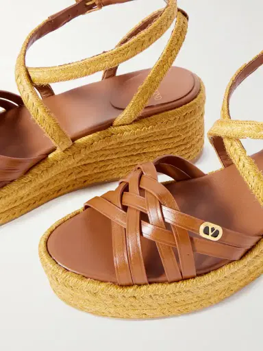 Valentino Garavani Bribri 60 Leather Platform Espadrille Sandals | Thumbnail 4 Valentino Garavani Bribri 60 Leather Platform Espadrille Sandals | Thumbnail 4