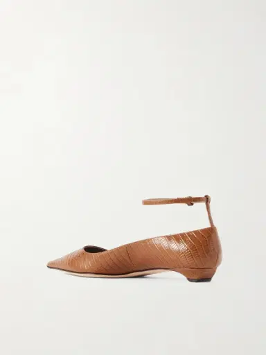 Tom Ford Snake-effect Leather Point-toe Ballet Flats | Thumbnail 3 Tom Ford Snake-effect Leather Point-toe Ballet Flats | Thumbnail 3