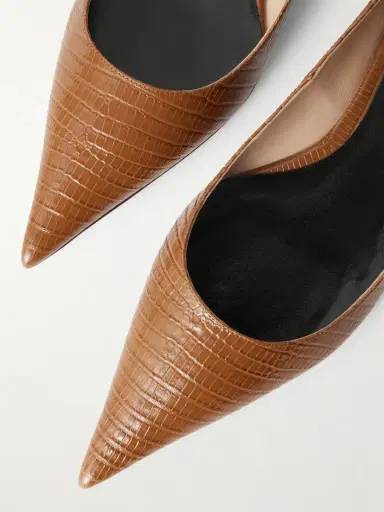 Tom Ford Snake-effect Leather Point-toe Ballet Flats | Thumbnail 5 Tom Ford Snake-effect Leather Point-toe Ballet Flats | Thumbnail 5