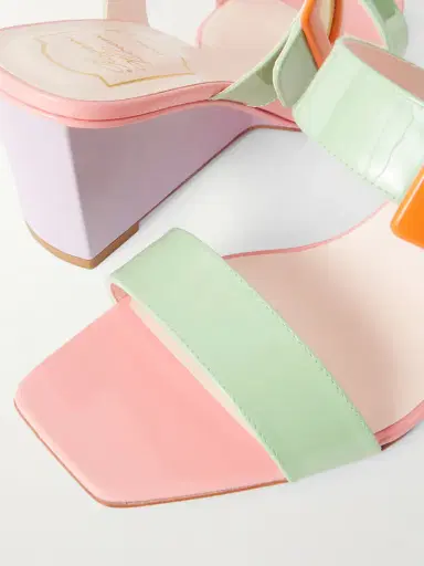 Roger Vivier Belle Vivier 60 Buckled Patent-leather Wedge Sandals | Thumbnail 5 Roger Vivier Belle Vivier 60 Buckled Patent-leather Wedge Sandals | Thumbnail 5