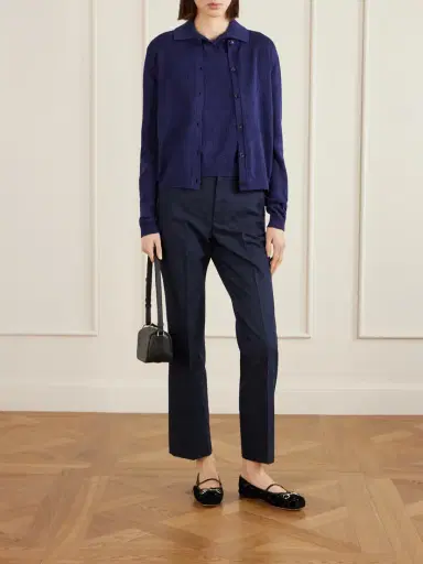 Gucci Perforated Silk-blend Cardigan | Thumbnail 2 Gucci Perforated Silk-blend Cardigan | Thumbnail 2