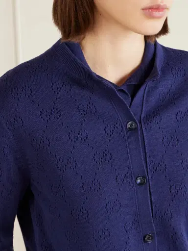 Gucci Perforated Silk-blend Cardigan | Thumbnail 5 Gucci Perforated Silk-blend Cardigan | Thumbnail 5