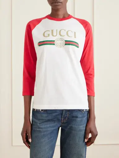 Gucci Printed Cotton-blend Jersey T-shirt | Thumbnail 3 Gucci Printed Cotton-blend Jersey T-shirt | Thumbnail 3