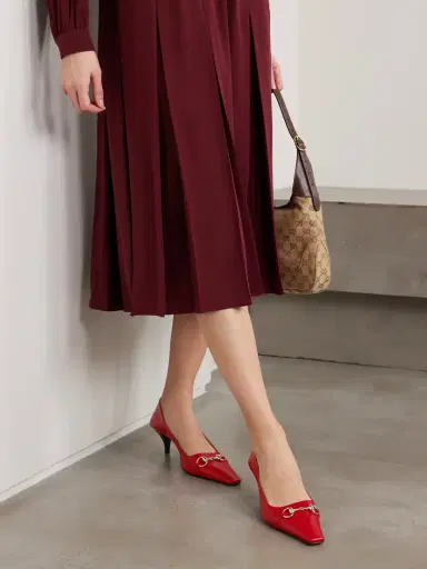 Gucci Vittoria Collapsible-heel Horsebit-embellished Leather Pumps | Thumbnail 2 Gucci Vittoria Collapsible-heel Horsebit-embellished Leather Pumps | Thumbnail 2