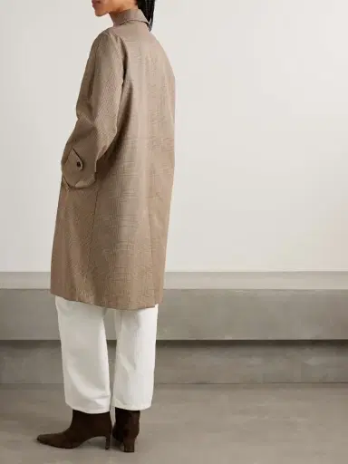 Nili Lotan Watson Prince Of Wales Checked Cotton Trench Coat | Thumbnail 4 Nili Lotan Watson Prince Of Wales Checked Cotton Trench Coat | Thumbnail 4