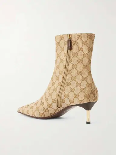 Gucci Bombshell Canvas-jacquard Ankle Boots | Thumbnail 3 Gucci Bombshell Canvas-jacquard Ankle Boots | Thumbnail 3