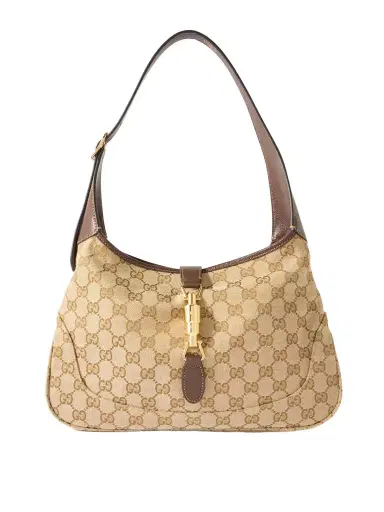 Gucci Jackie 1961 Medium Leather-trimmed Canvas-jacquard Shoulder Bag | Thumbnail 1 Gucci Jackie 1961 Medium Leather-trimmed Canvas-jacquard Shoulder Bag | Thumbnail 1