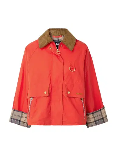 Barbour Mackworth Corduroy-trimmed Cropped Cotton Jacket | Thumbnail 1 Barbour Mackworth Corduroy-trimmed Cropped Cotton Jacket | Thumbnail 1