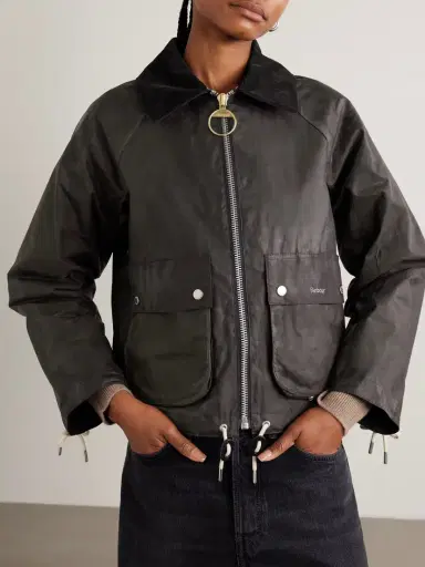 Barbour Marron Leather And Corduroy-trimmed Waxed-cotton Jacket | Thumbnail 3 Barbour Marron Leather And Corduroy-trimmed Waxed-cotton Jacket | Thumbnail 3