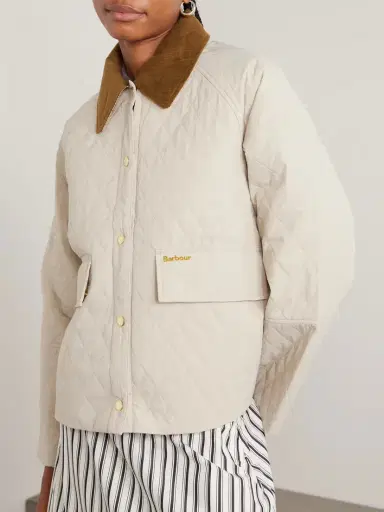 Barbour Kirby Cotton Corduroy-trimmed Quilted Shell Jacket | Thumbnail 3 Barbour Kirby Cotton Corduroy-trimmed Quilted Shell Jacket | Thumbnail 3