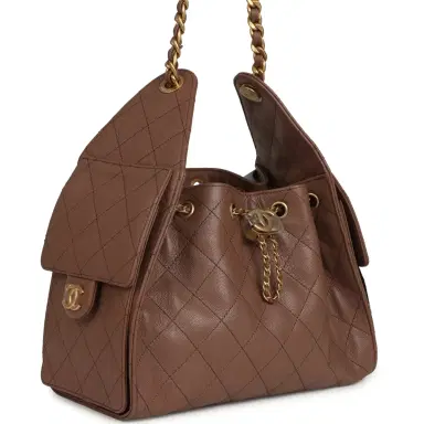 Chanel Chanel Small 25 Hobo Bag Brown Caviar Antique Gold Hardware | Thumbnail 2 Chanel Chanel Small 25 Hobo Bag Brown Caviar Antique Gold Hardware | Thumbnail 2