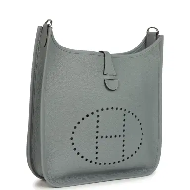 HERMÈS Hermes Evelyne III PM Gris Pantin Clemence Palladium Hardware | Thumbnail 2 HERMÈS Hermes Evelyne III PM Gris Pantin Clemence Palladium Hardware | Thumbnail 2