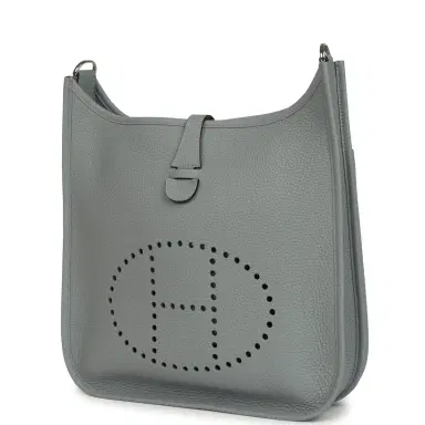 HERMÈS Hermes Evelyne III PM Gris Pantin Clemence Palladium Hardware | Thumbnail 5 HERMÈS Hermes Evelyne III PM Gris Pantin Clemence Palladium Hardware | Thumbnail 5