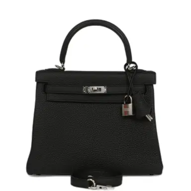 HERMÈS Hermes Kelly Retourne 25 Black Togo Palladium Hardware | Thumbnail 1 HERMÈS Hermes Kelly Retourne 25 Black Togo Palladium Hardware | Thumbnail 1